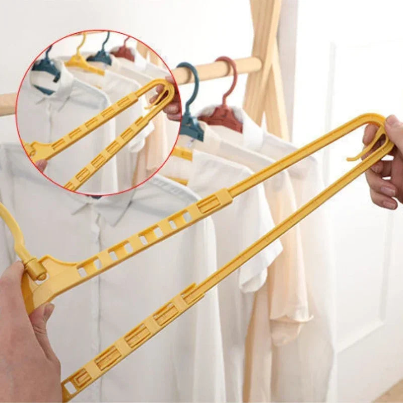 Long Hanger Retractable Adjustable Clothes Dryer Rack