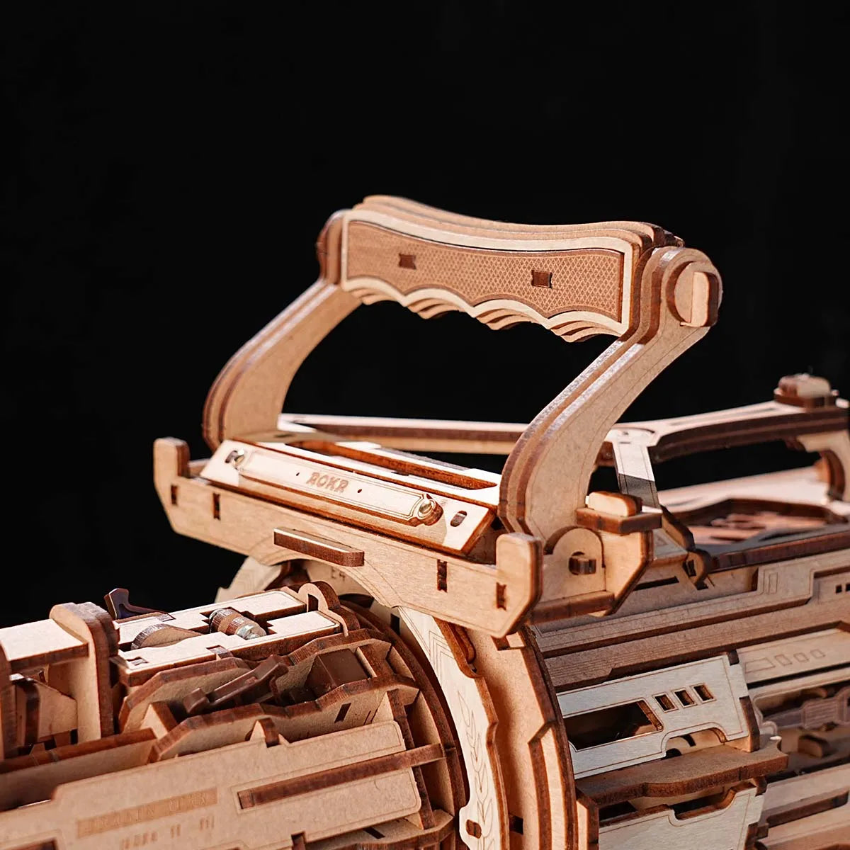 3D Puzzle Wood Rapid Fire Launcher Toy Gun