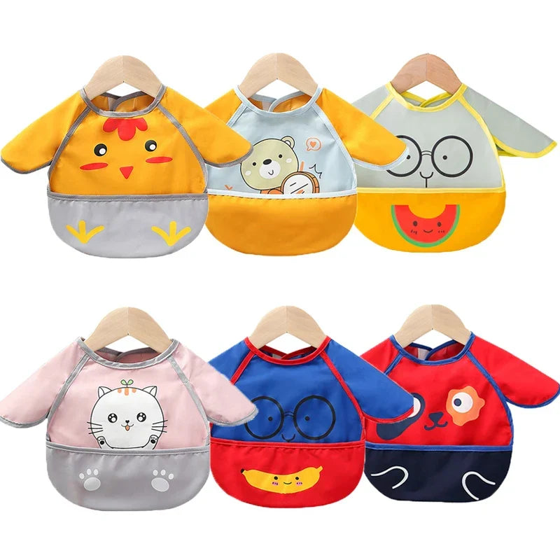 Waterproof Cartoon Baby Easy-to-Clean Bibs