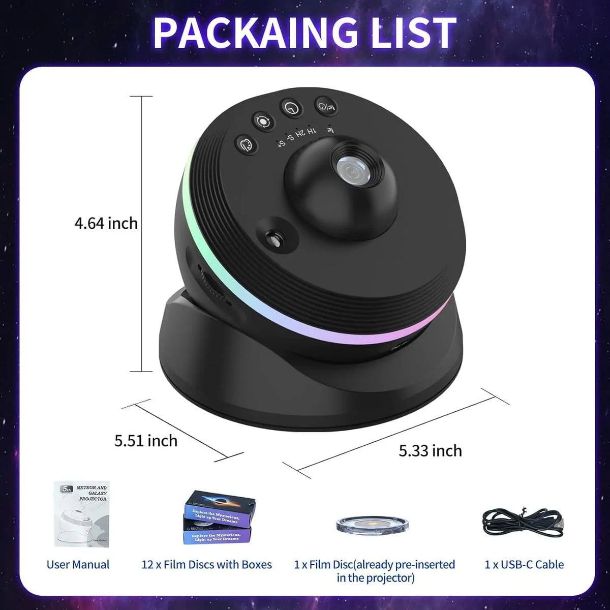 Deep Universe HD LED Projector