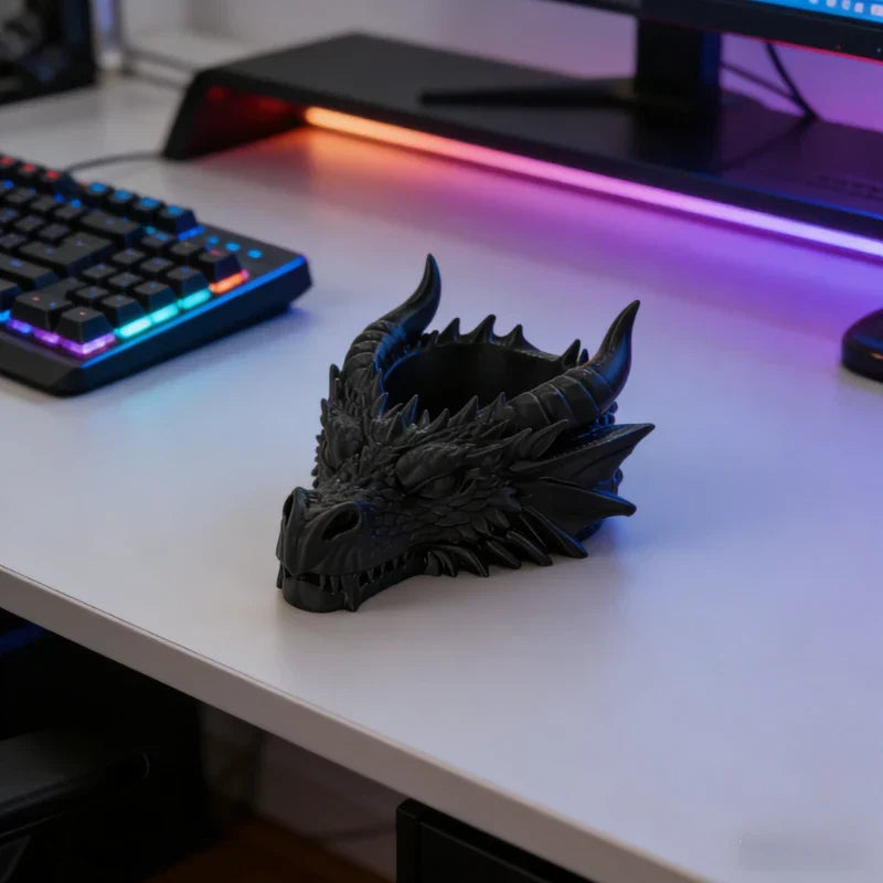 Gothic Dragon Head Catchall Storage Tray
