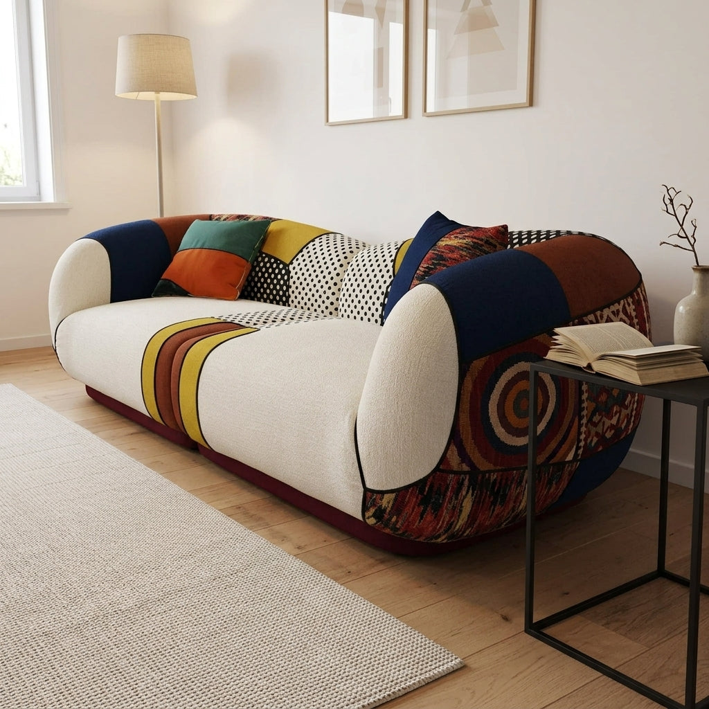 Matissero Bold Patchwork Colorblock Lounge Sofa