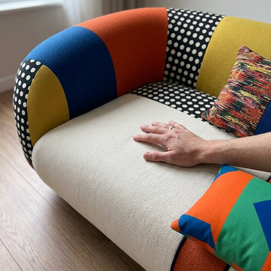 Matissero Bold Patchwork Colorblock Lounge Sofa