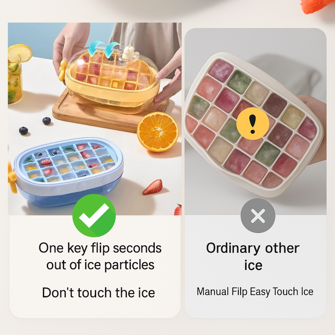 Cute Cartoon Rotating Knob Ice Cube Tray