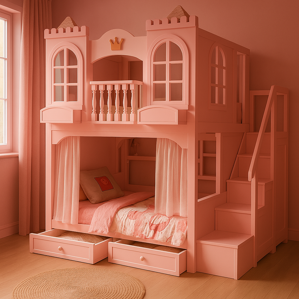 Royal Princess Castle Bunk Bed