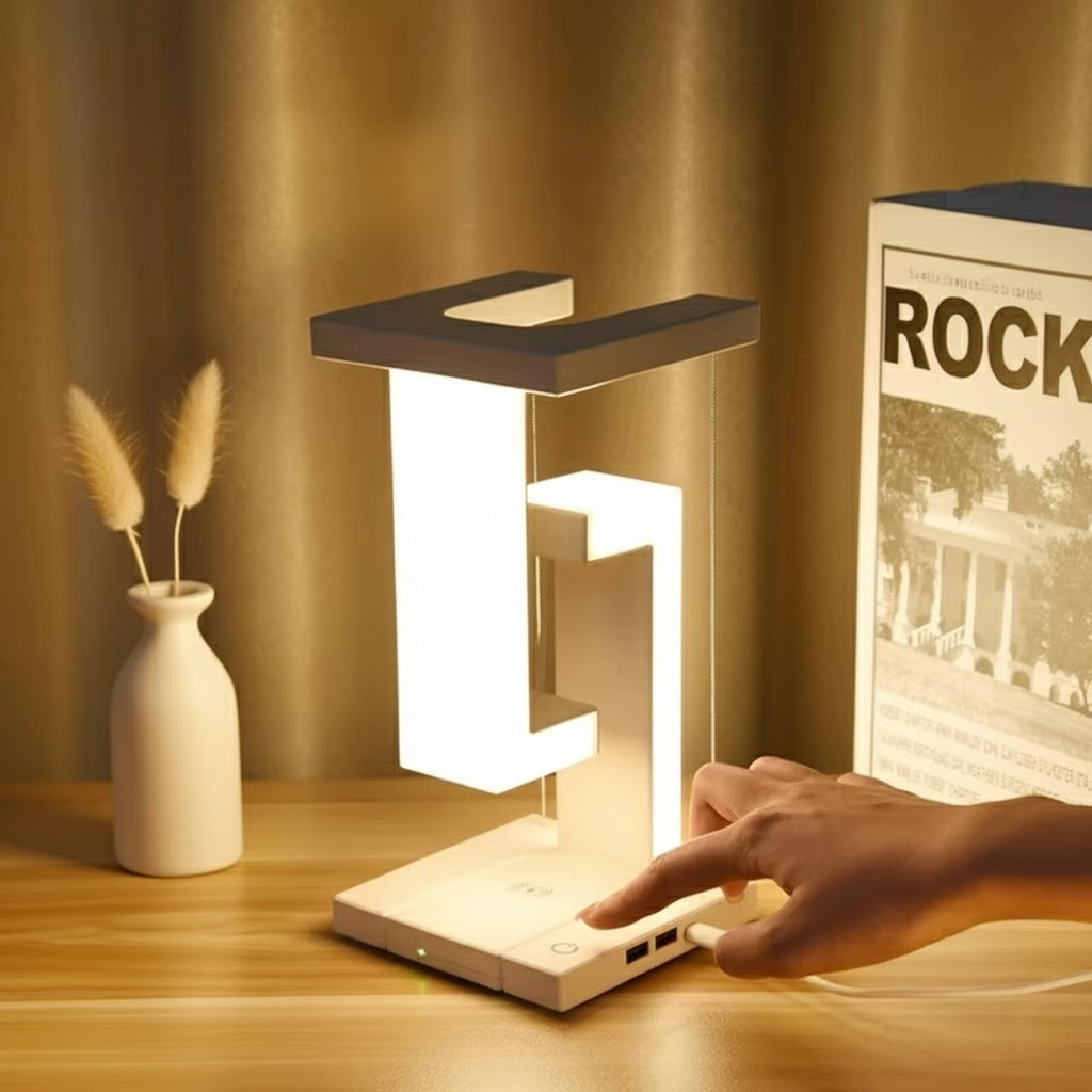 Levitating Glow Wireless Charging Lamp