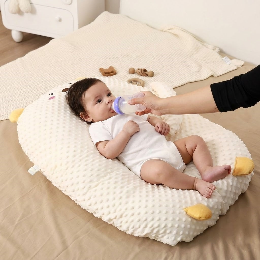 Dual Arm Cuddle Support Baby Anti Roll Pillow