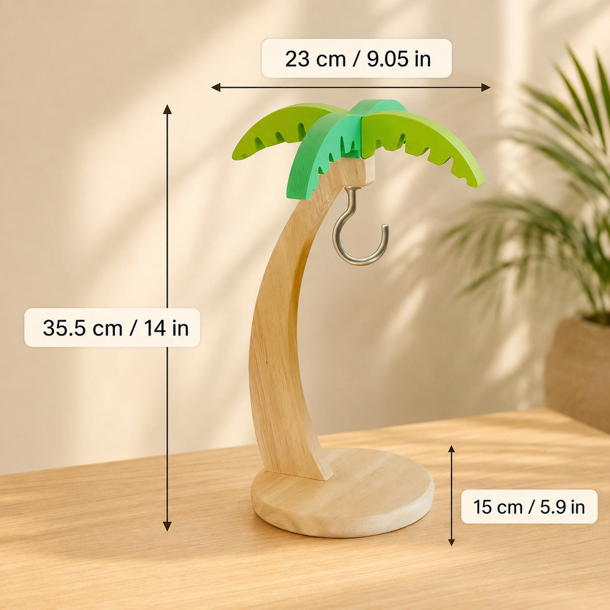 Tropical Palm Wooden Fruit Hanger