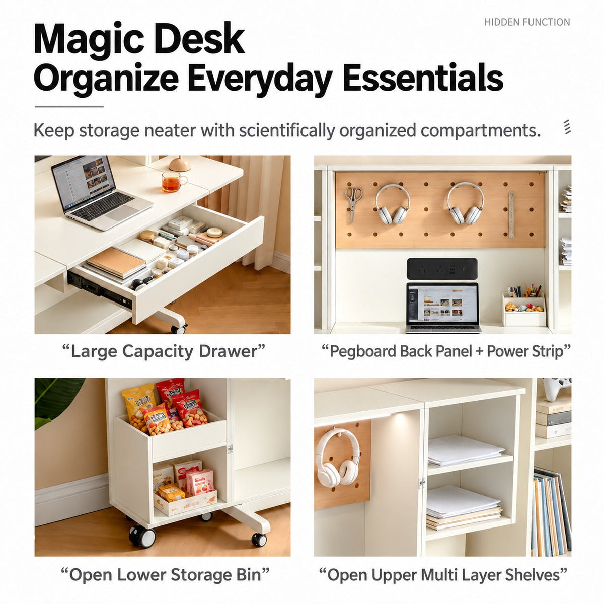Everything in Place Foldable Home Office Desk
