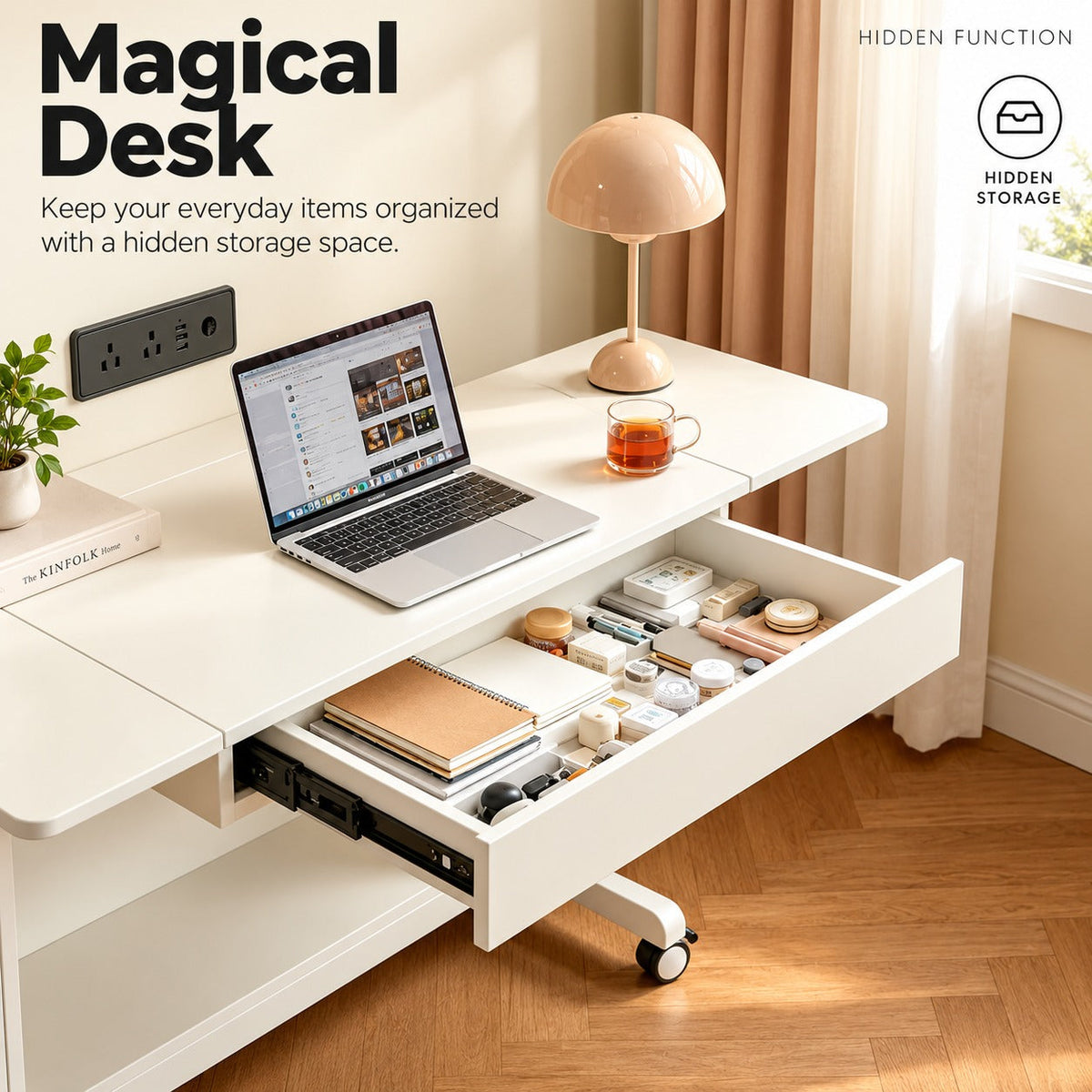 Everything in Place Foldable Home Office Desk