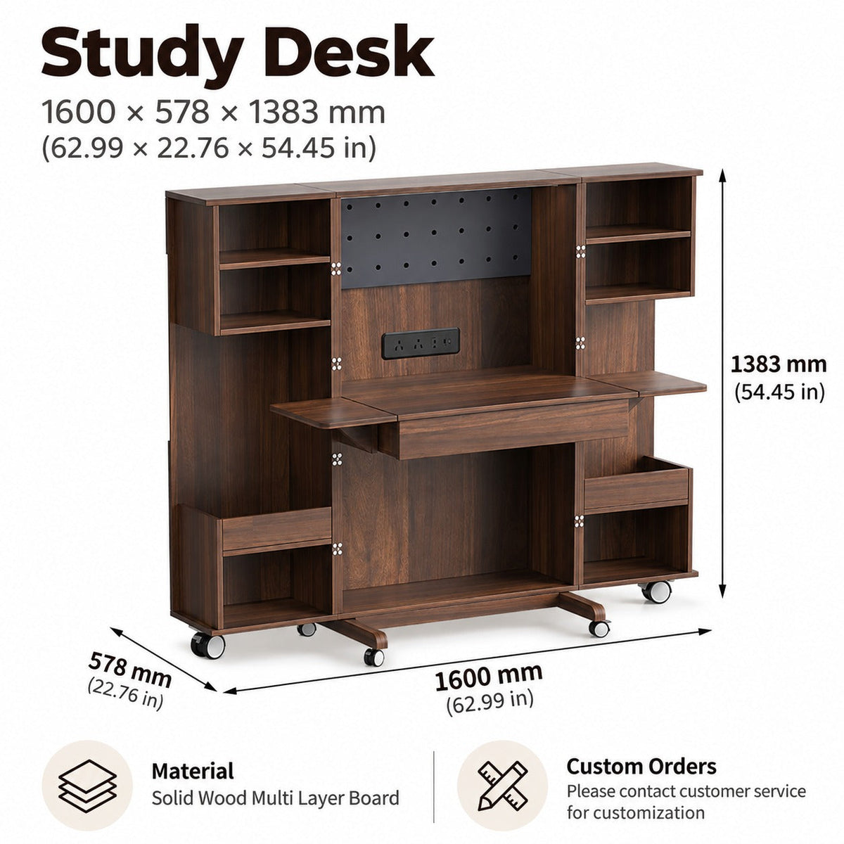 Everything in Place Foldable Home Office Desk