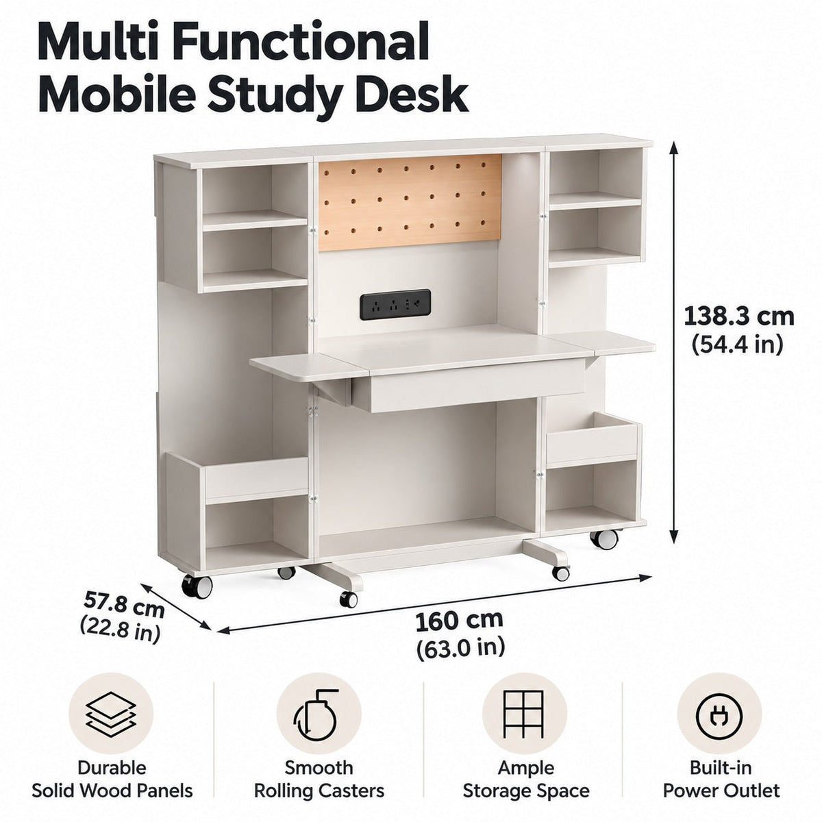 Everything in Place Foldable Home Office Desk