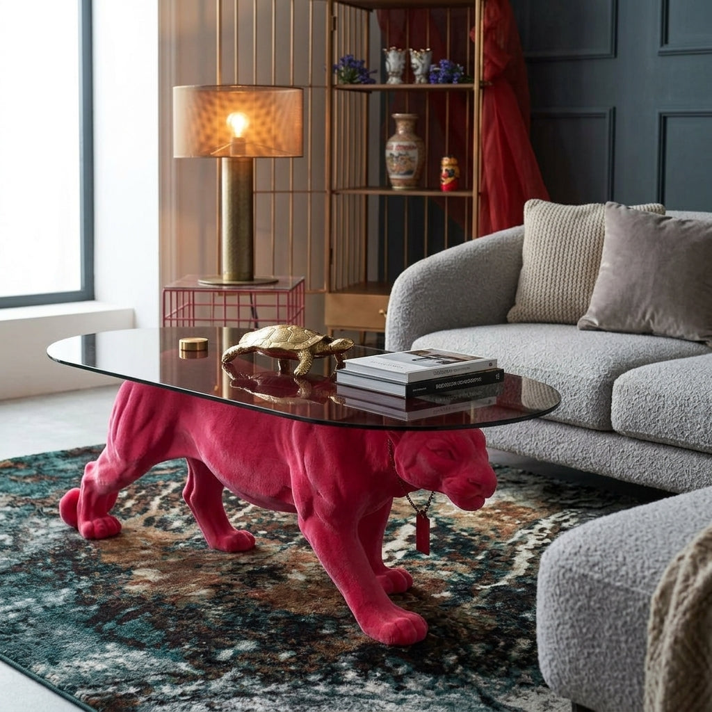 Sneaky Jungle Leopard Coffee Table