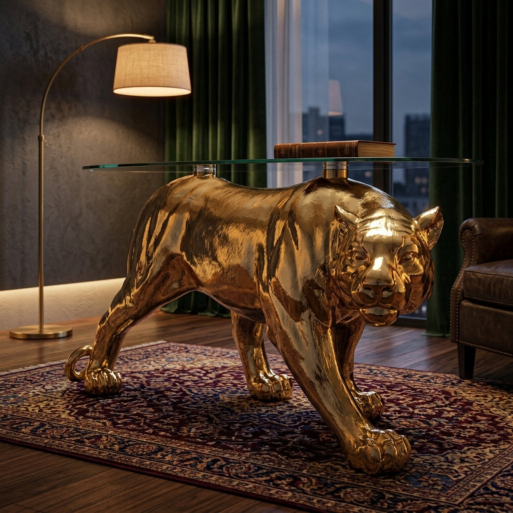 Sneaky Jungle Leopard Coffee Table