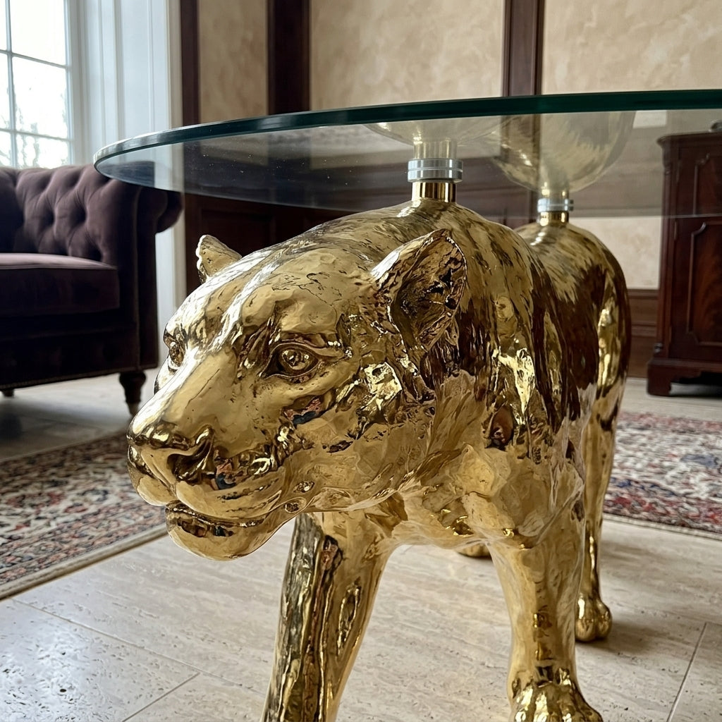 Sneaky Jungle Leopard Coffee Table