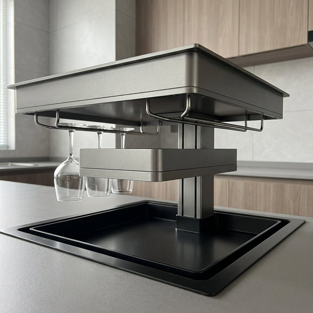 Hidden Smart Kitchen Storage Electric Lyft System
