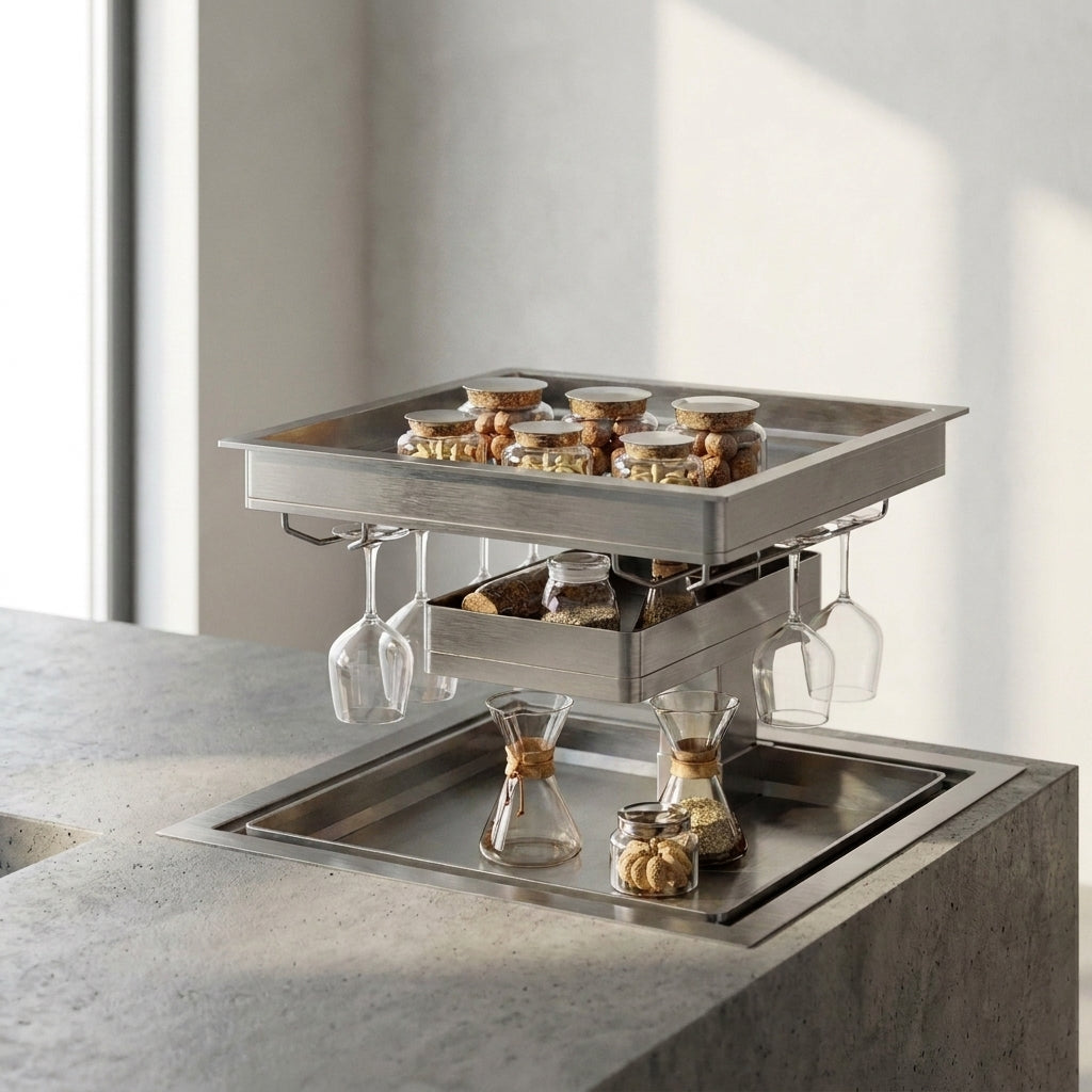 Hidden Smart Kitchen Storage Electric Lyft System