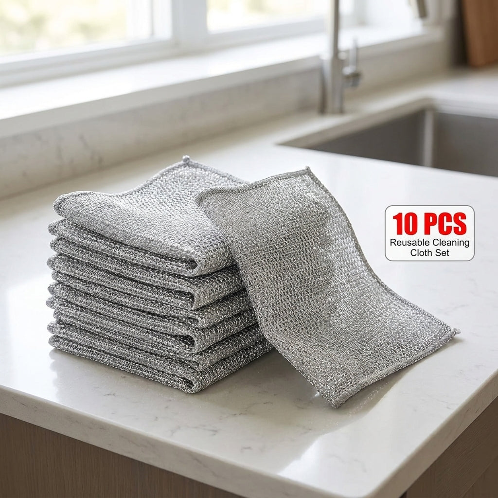 Silver Wire Double-Sided Ultra-Absorbent Design Cleaning Cloth