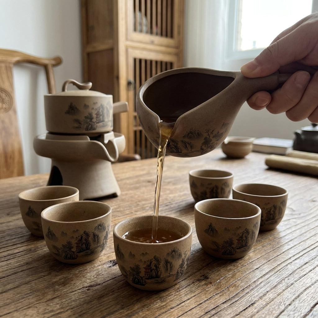 Vintage Chinese Style Unique Ceramic Tea Set