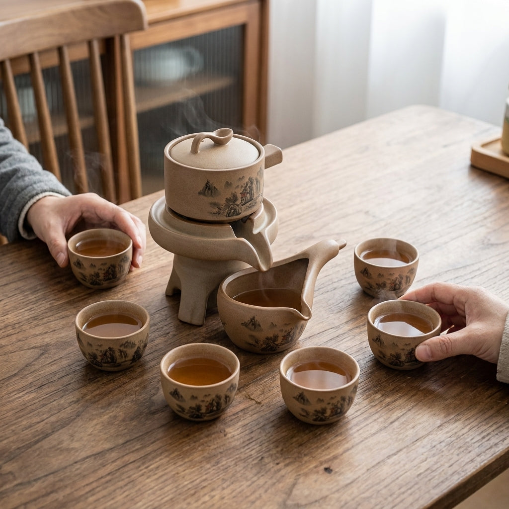 Vintage Chinese Style Unique Ceramic Tea Set