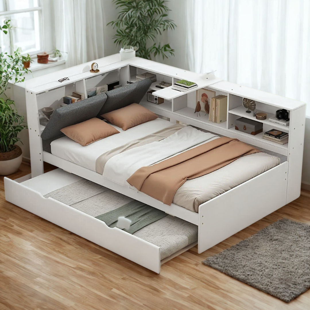 Modular Hidden Storage Drawers Modern Bed