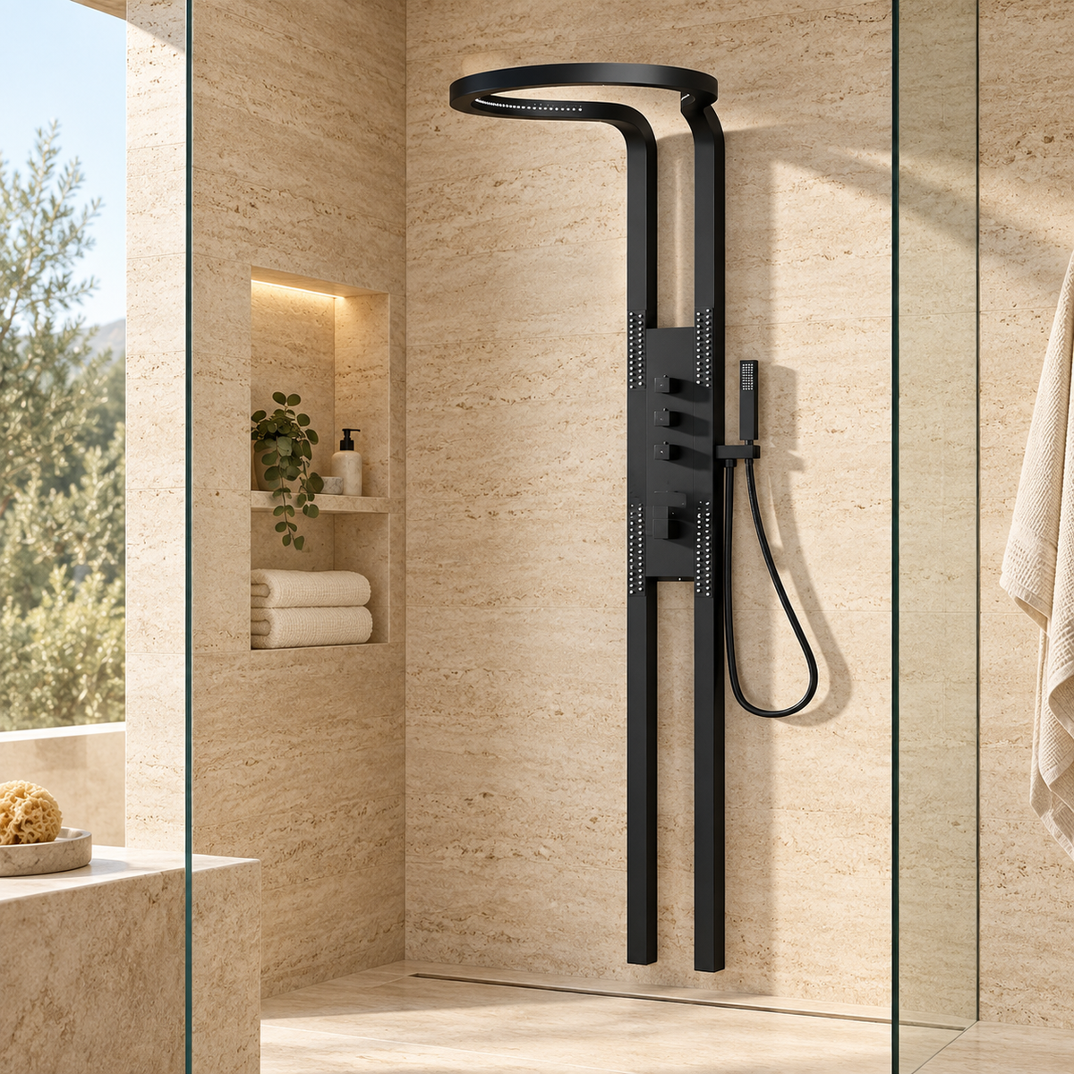 Nordic Rain Modern Waterfall Shower Set