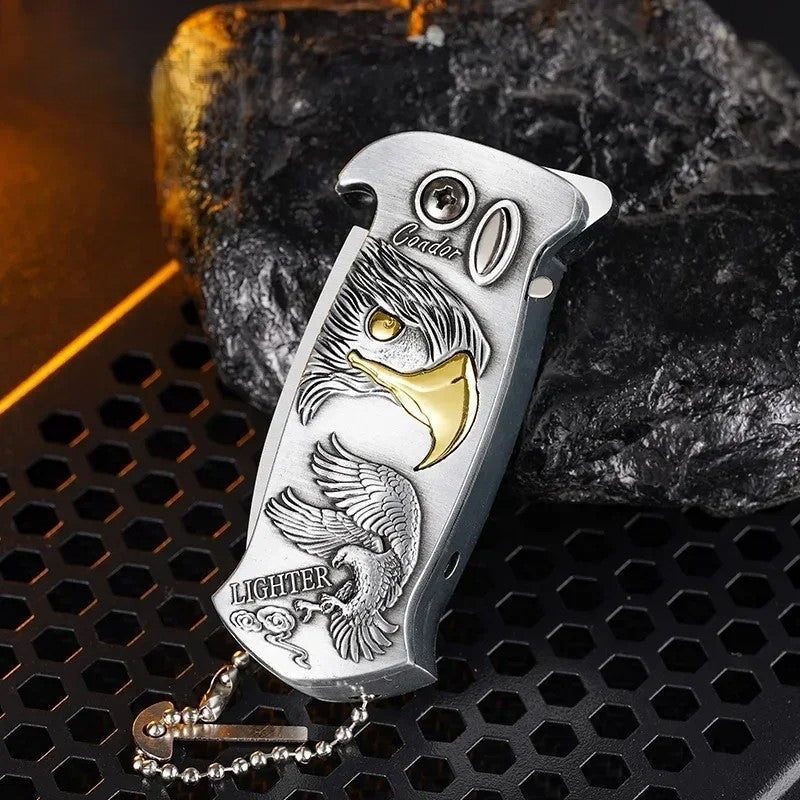 Outdoor Portable Metal Folding Knife Lighter