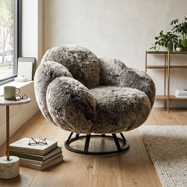 Giant Paw Plush Velvet Lounge Accent Chair