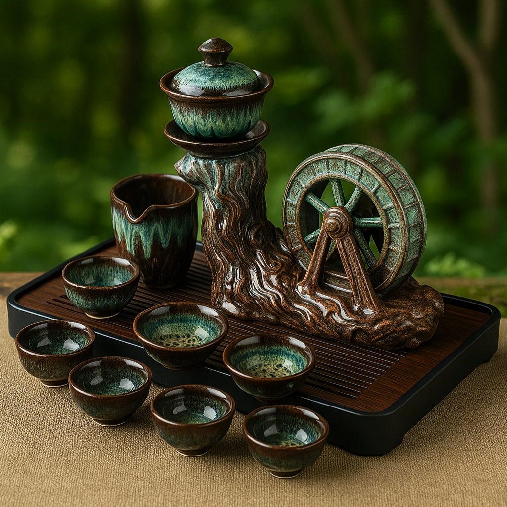 Rotating Handcrafted Tea Ceremony Set