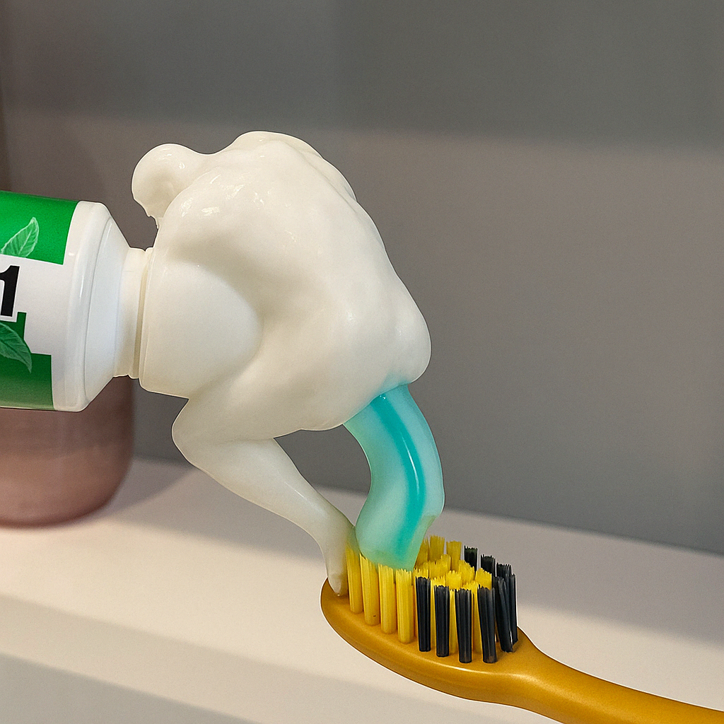 3D Printed Funny Toothpaste Dispenser Cap
