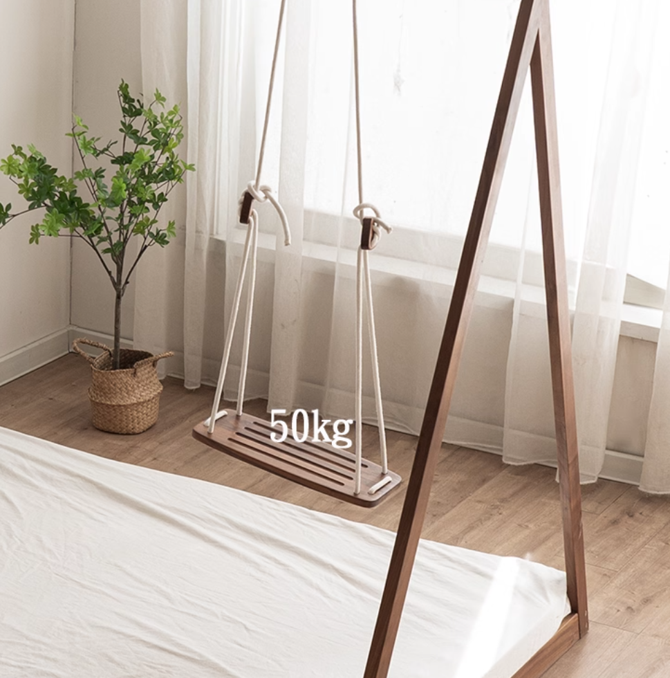 Indoor Playground Wooden Swing Kids Floor Bed