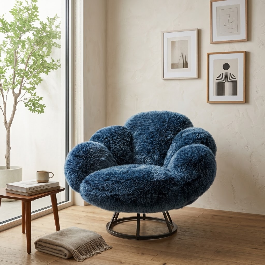 Giant Paw Plush Velvet Lounge Accent Chair
