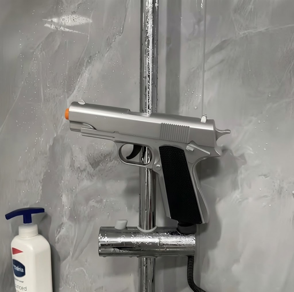 Water Cannon Gun-Shape Handheld Shower Head