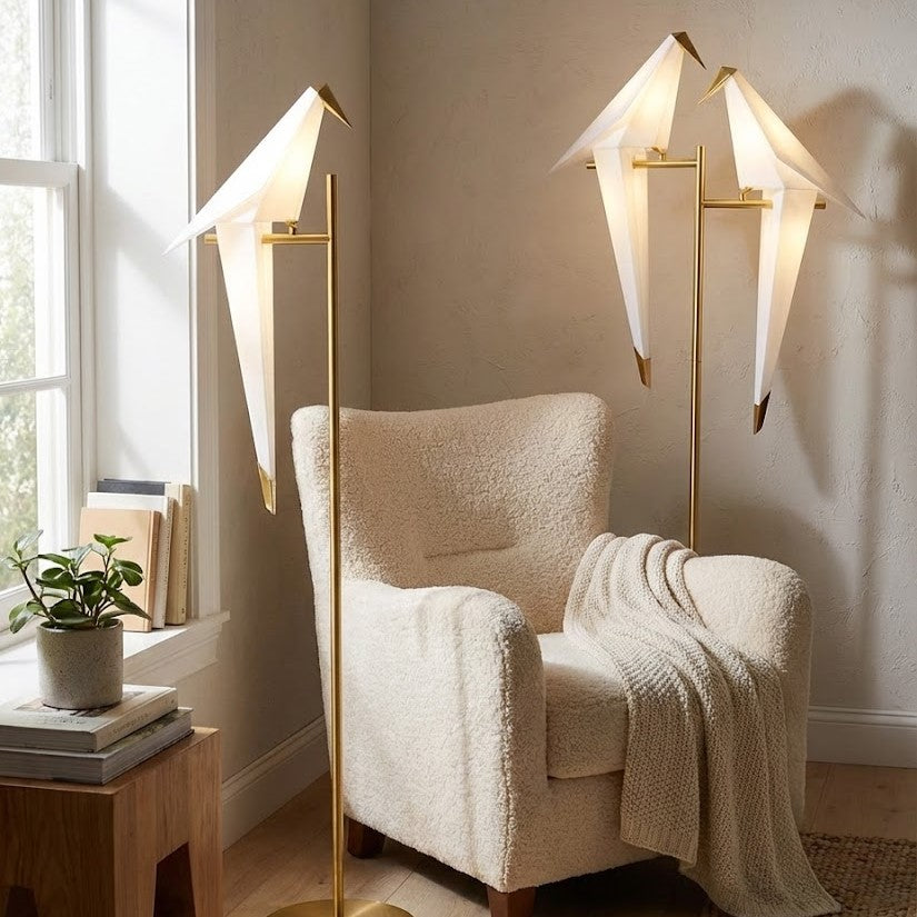 Origami Bird Sculptural Floor Lamp