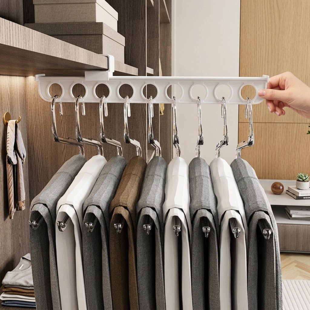 Slide Hang Retractable Closet Hanger Rack