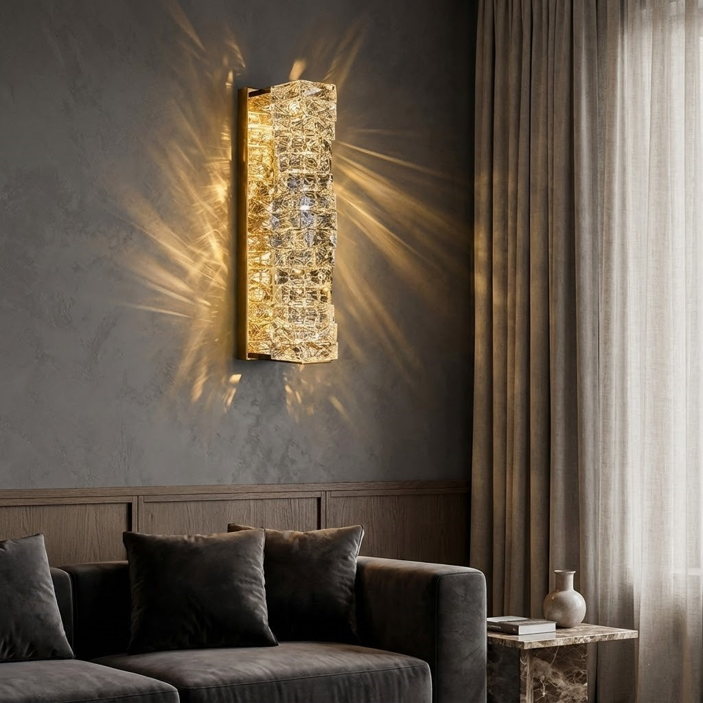 Icefall Crystal American Wall Lamp