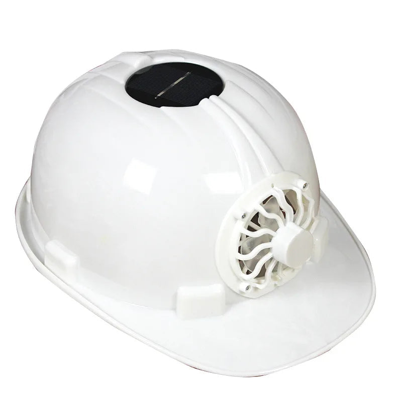 Solar Power Cooling Fan Safety Helmet