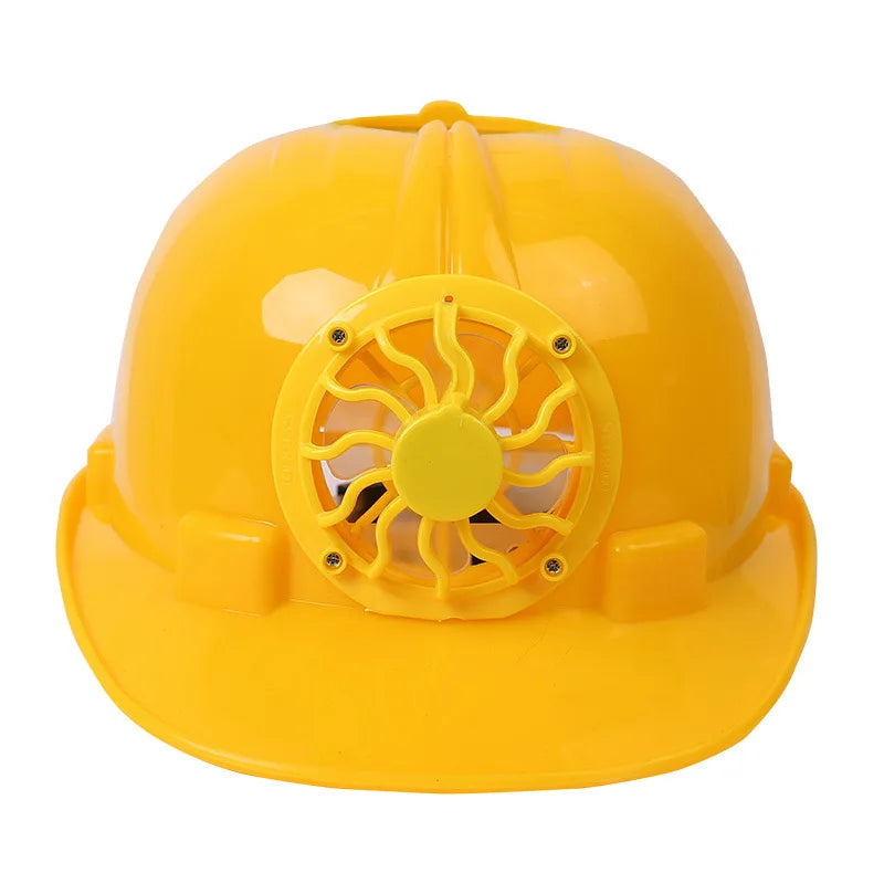 Solar Power Cooling Fan Safety Helmet